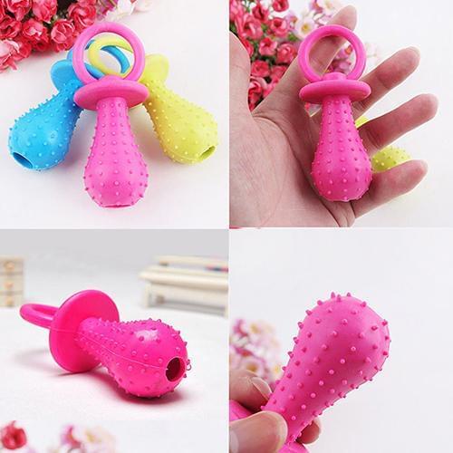Pet Mini Bite Resistant Bell Shape Rubber Pacifier Dog Puppy Molar Chew Training Toy Durable Dog Supplies