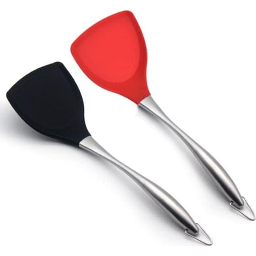35 CM Silicone Cooking Spatula Stainless Steel Long Handle High Temperature Cooking Utensils Non-stick Kitchenware Kitchen Tool