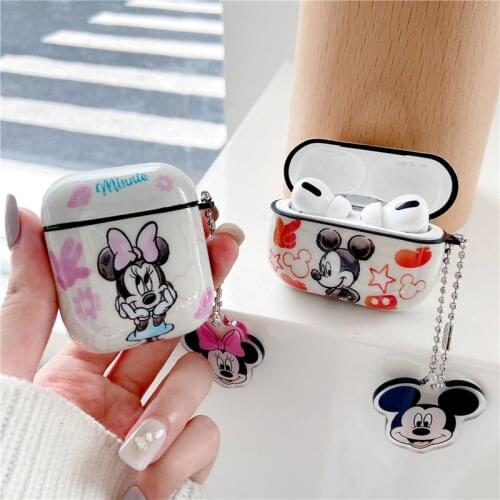 Disney Mickey Minnie Silicone Cases For Airpods 1 2 3 Protective Bluetooth Wireless Earphone Charging Cover