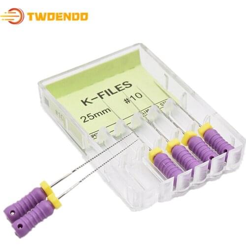 Dental Endodontic Files 2boxes Stainless Steel K File 21mm 25mm Dentist Tool Root Canal Treatment