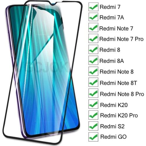 9D Protective Glass On The For Xiaomi Redmi 7 7A 8 8A K20 S2 GO Redmi Note 7 8 Pro 8T Tempered Glass Screen Protector Film Case