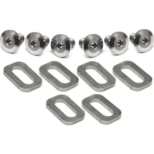 12Pcs Titanium Alloy Bicycle Mountain Bike Pedal Cleat Bolts Spacer for Look Bicycle Pedals Cleats Road Bike Bearing Lock Pedals