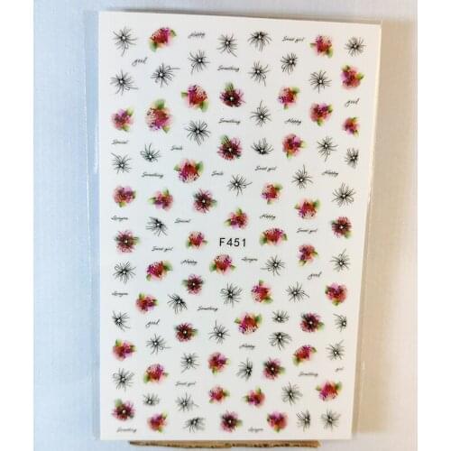 3D Nail Sticker Interesting Design Nail Foil Flowers Stamen Line Self-Adhesive Sticker for Manicure Nail Art Decoration