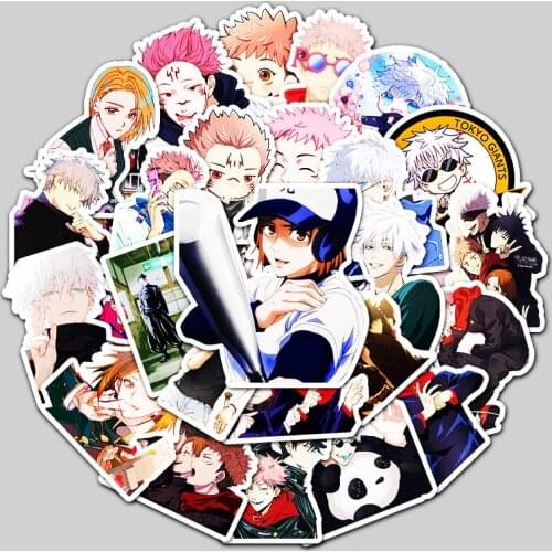 50/100PCS Cartoon Anime Jujutsu Kaisen Graffiti Stickers for Laptop Skateboard Luggage Motorcycle Waterproof Decal Sticker Toy