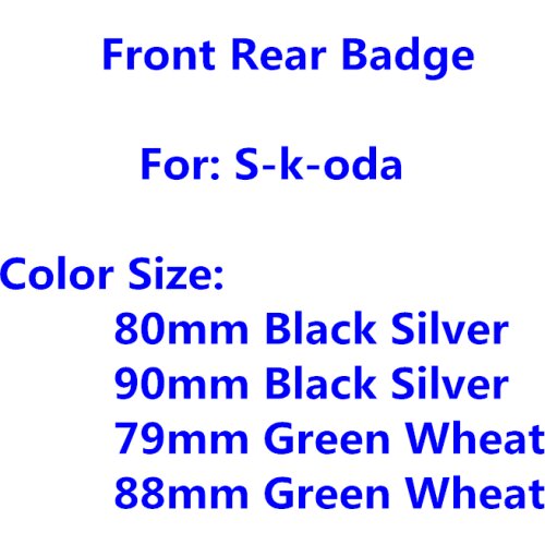 80mm 90mm Grill Hood Bonnet Front Rear Trunk Tail Bumper Boot Mark Emblem Badge Logo Sticker Car Styling Accessories For Skoda