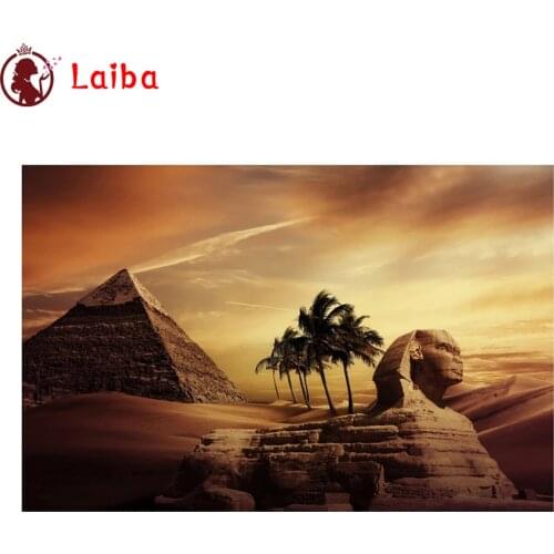 Diamond Embroidery The Sphinx of the Egyptian Pyramids Diamond Painting Full Square round drill Mosaic Cross Stitch Wall Art