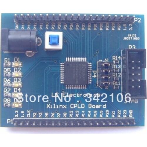 Free Shipping!!! Xilinx CoolRunner-II XC2C32A CPLD development board learning board breadboard