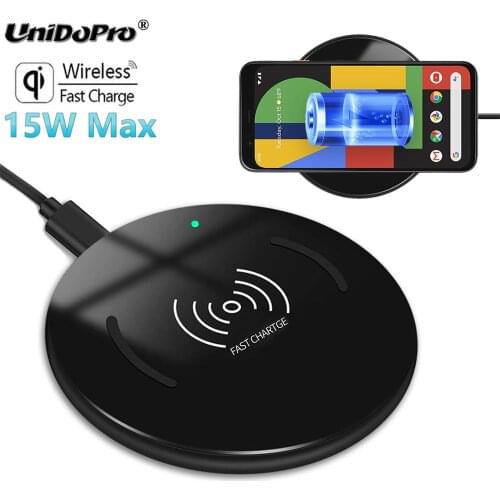 Wireless Charger Qi-Guaranteed 15W Fast Charging Pad for Google Pixel 5 4 / 4XL , 3 / 3XL Smart Phone Chargeur Sans Fil
