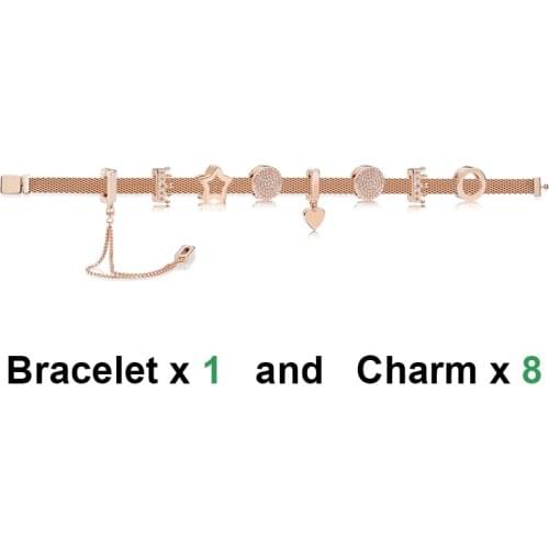 S925 silver color bracelet set DIY Bracelet with charms luxury original charms Women Bracelet Jewelry gifts for women