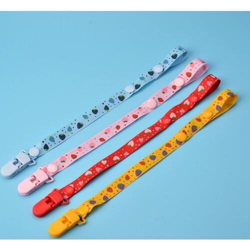 Baby pacifier chain anti-dropping chain clip teether anti-dropping rope comfort chain colorful ribbon clip gift