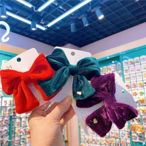 Children Velvet Butterfly Hair Pins Baby Girls Hair Accessories Party Hairclips Kids Barrette Kid Hairgrips Hair Accessories