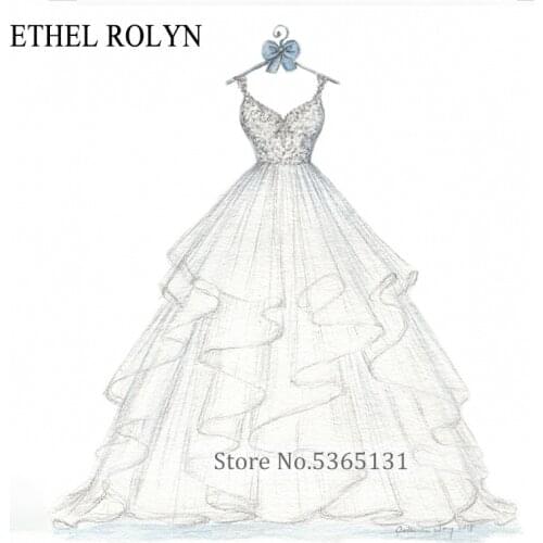 ETHEL ROLYN Personalized Customized Wedding Dress 2021 Bride Dress Custom Size Wedding Gowns Vestido De Noiva