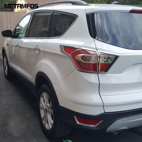 For Ford Escape Kuga 2017 2018 Chrome Rear Light Lamp Cover Trim Molding Decoration Frame Exterior Accessories Car Styling