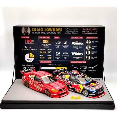 Classic Carlectables 18599 Craig Lowndes 100 ATCC/V8 Supercar Race Wins Twin Set 1:18 Limited Diecast Model Collection Auto Gift