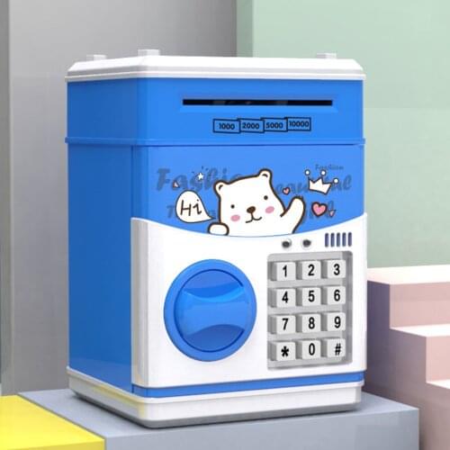Mini ATM Password Money Bank Electronic Piggy Bank Cash Coins Saving Box Auto Scroll Paper Counts Your Money for Boys Girls Kids