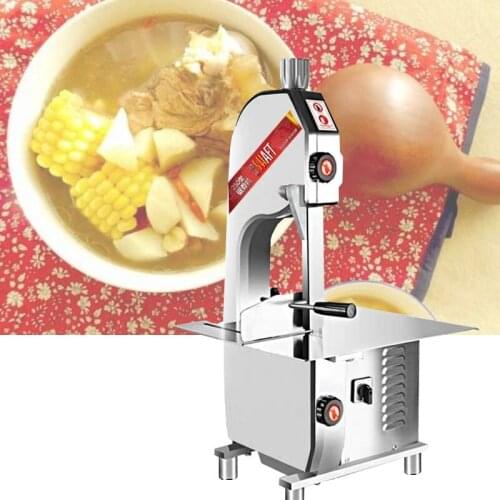 Desktop Electric Slicer Saw Bone Machine Meat Slicer Stainless Steel Tick Mark Aluminum Alloy Body High Power Preservative