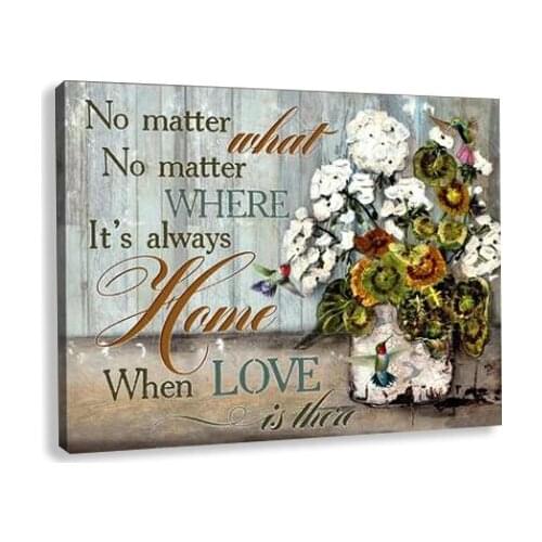 No Matter What Where It Is Always Home Painting Canvas Dandelion Pictures Unframed Wall Arts Bedroom Pictures For Living Room