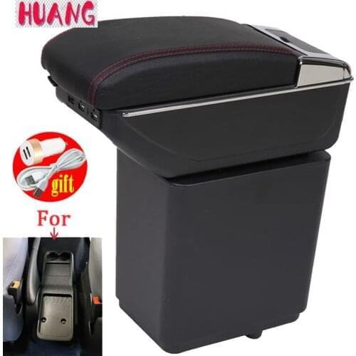 For Citroen Berlingo Armrest Retrofit parts For Peugeot Partner tepee Car Armrest Storage box car accessories Charging USB LED