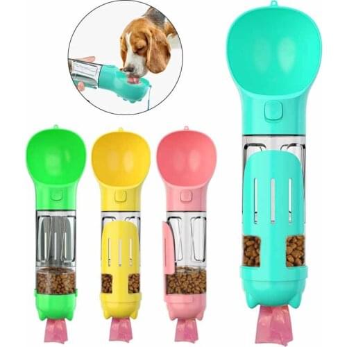 Portable Pets Dog Water Bottle Feeder Dogs Accessories Drink Bowls Cats Supplies Food Container for Small Large Drinking Bottle