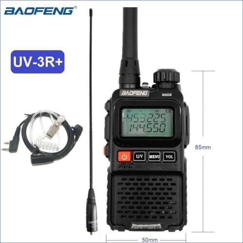 BAOFENG UV-3R Plus Portable Walkie Talkie Mini CB Radio Amateur VHF UHF Ham Radio Transmitter UV-3R+ Transceiver UV3R UV 3R