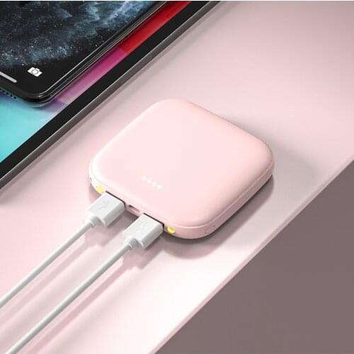 10000mAh Portable Mini Power Bank Double USB OUTPUT LED Flashlight Phone battery Charger Powerbank For Smart Mobile Phone Pover
