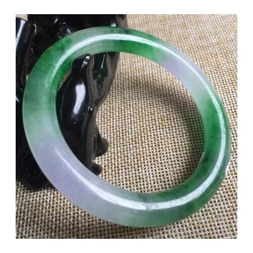 Certified Grade A Natural Lavender Green Jadeite Bracelet Jade Bangle