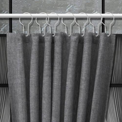 12 pcs/pack Bath Curtain Glide Roller Shower Curtain Rings Hooks Roller Polished Satin Nickel Ball Curtain Hooks Accessories A30