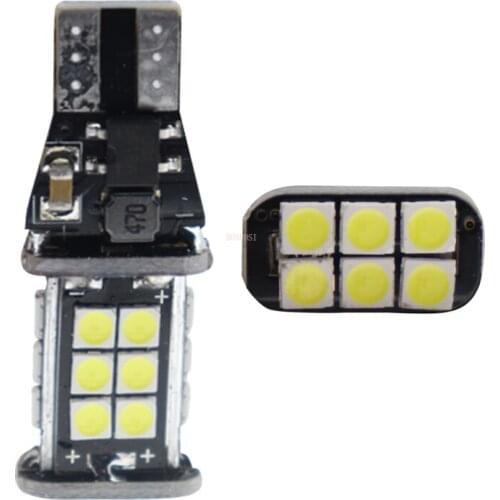 2pcs T15 W6W Led CANBUS bulbs 1000Lm 912 921 No Error car Led Reverse lights Lamps Back-up Lights 3030 24SMD Xenon White 12V