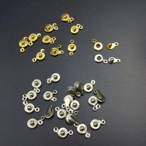 20pcs/lot Snap button For Bracelet Necklace Metal Copper Connectors For Diy Jewelry Making