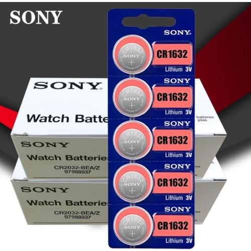 200pc Sony Original 100% CR1632 Button Cell Battery For Watch Car Remote Key cr 1632 ECR1632 GPCR1632 3v Lithium Battery