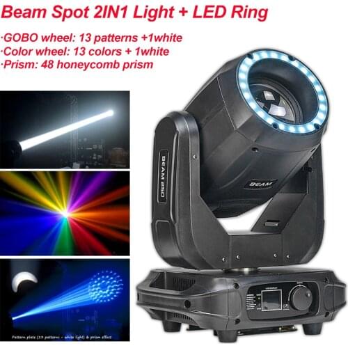 272W Moving Head Light Bead Spot 2IN1 DJ Lights High Quality With 48-Facet Prism 13 Gobos DMX512 For Stage Party Disco Lighting