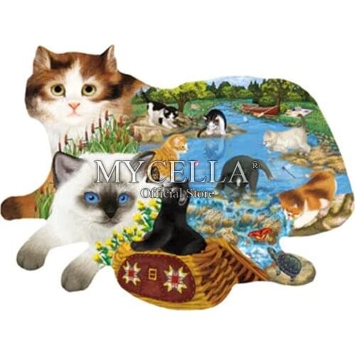 Cats 5d Diy Diamond Painting Rivers Diamond Embroidery Full Picture Rhinestone Mosaic Christmas Gift Posters Home Decor Craft