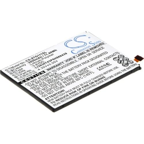 CS 3000mAh / 11.40Wh battery for ZTE G111, N9518, Warp Elite LI3830T43P6H866439, Li3830T43P6h966439