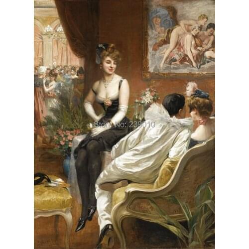 Free shipping Prom canvas prints oil painting home wall art decoration picture dancing girl oil painting on canvas