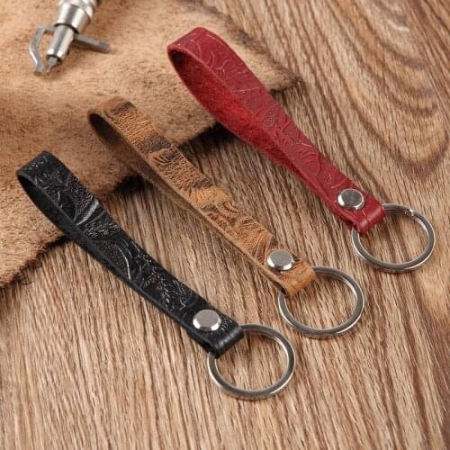 Honest Luxury Key Chain Men Women Car Keychain For Key Ring Holder Jewelry Genuine Leather Rope Bag Pendant Fathers Day Gift