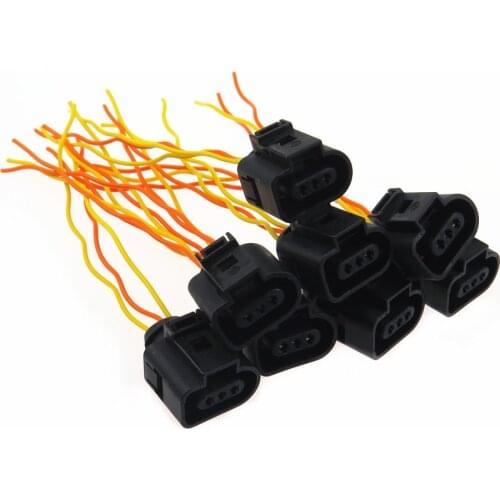 8Pcs/lot Plug Cable Air Conditioning Pressure Sensor For VW Passat Golf Jetta Tiguan A3 A4 A6 Superb Seat Ibiza Leon 3B0973703G