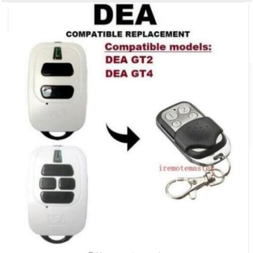 DEA MIO GT2, GT4 Rolling Code Compatible Remote Control 433.92MHz beautiful