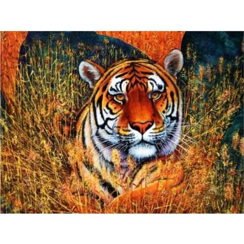 Dpsupr Diamond Painting 5D Full Square/Round Daimond Rhinestone Embroidery Painting Animal Tiger Cross Stitch Mosaic Picture