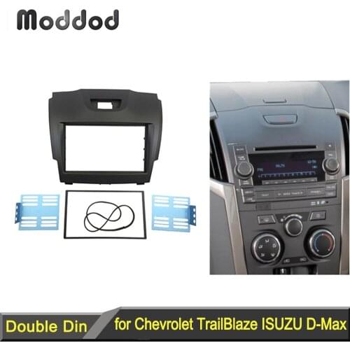 Double Din Fascia for Chevrolet TrailBlazer Isuzu D-Max Holden Colorado Radio DVD Stereo Panel Dash Mount InstallTrim Kit Frame