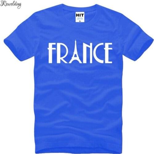France Eiffel Tower Creative Printed T Shirt Men New Summer Short Sleeve Cotton Mens T Shirt Casual Tee Shirt Homme Brand New