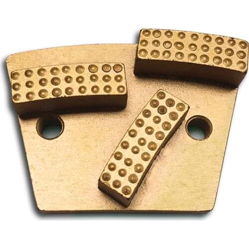 HT Top Quality Diamond Grinding Shoes for Rough Concrete Floor Metal Bond Grinding Pads Split PCD Epoxy Coating Removal 12PCS