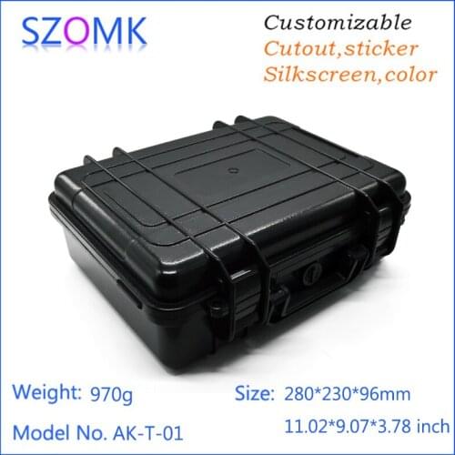 IP67 safety portable tool box with Sponge Foma plastic enclosure sealed waterproof tool instrument case Rohs approved