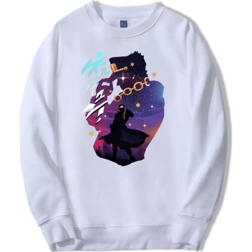 Kujo Jotaro Star Platinum Hoodie JoJo Bizarre Adventure Men Hoodies Sweatshirt Fleece Sportswear New Arrival Crewneck Sweatshirt
