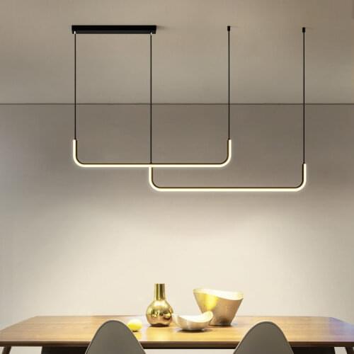 Dining room chandelier Nordic modern minimalist dining table bar table lamp minimalist long dining room lamp office lamp