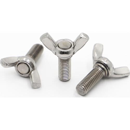 M3 M4 M5 M6 M8 M10*L 304 A2-70 Stainless Steel Butterfly Bolt Wing Bolt Thumb Wing Screw Claw Hand Tighten Screws DIN316