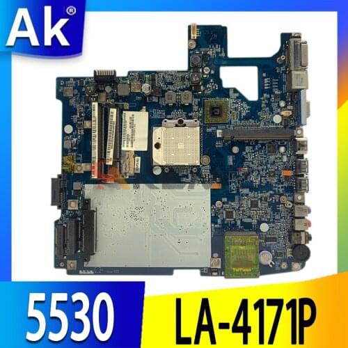 Akemy MBARS02001 MB.ARS02.001 Laptop Motherboard For Acer aspire 5530 MAIN BOARD JALB0 LA-4171P DDR2 Free CPU