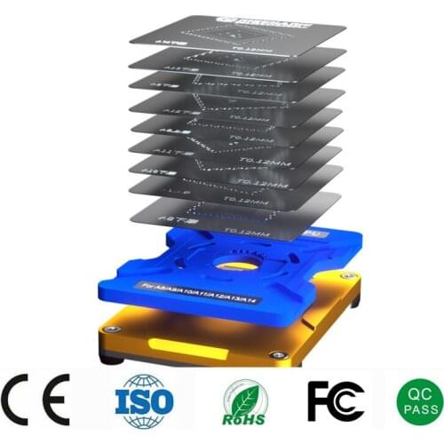 MECHANIC 7in1 ICPU CPU Positioning Tin Planting Platform For Iphone A8 A9 A10 A11 A12 A13 A14 Tin Steel Mesh Positioning Fixture