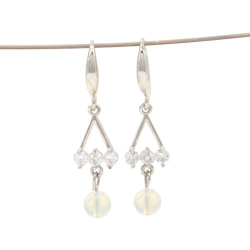 Trendy Gemstone Earrings for Women Statement Earrings For Wedding Party Office Lady Natural Stone Ear Jewelry