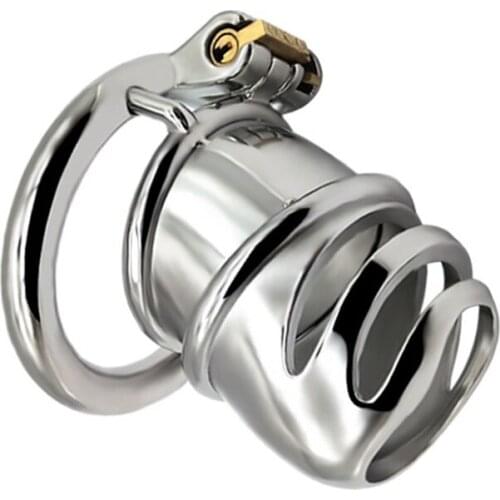 Stainless steel man penis cage lock Bird Chastity Device metal cock ring slave bondage restraint sex toy for male