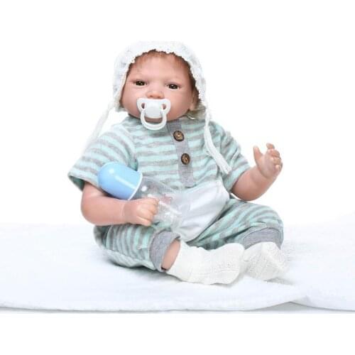 55cm Soft Silicone Sumilation Newbabies Baby Playmates Toys for Child Bedtime Silicone Baby Reborn Doll